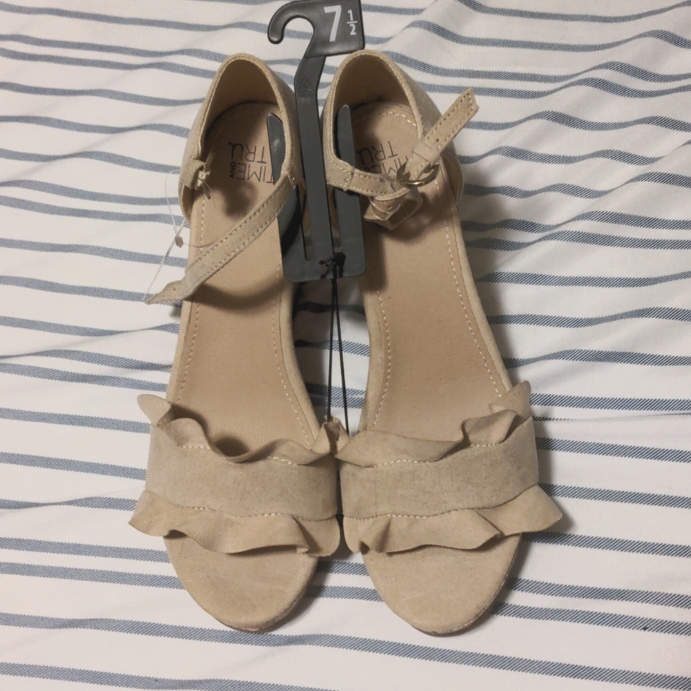 Cork wedge sandals